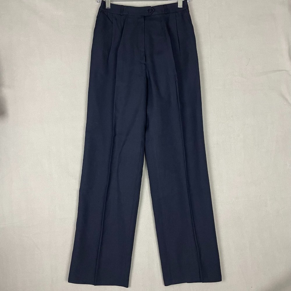 Saks Fifth Avenue Harve Benard Women's Size 8 Navy Pleated Pants